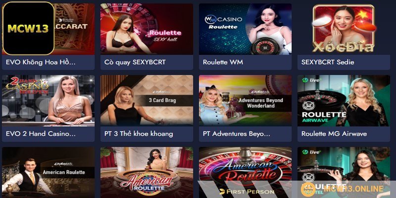 Sòng bạc MCW13 là điểm đến có lượng khách truy cập cao