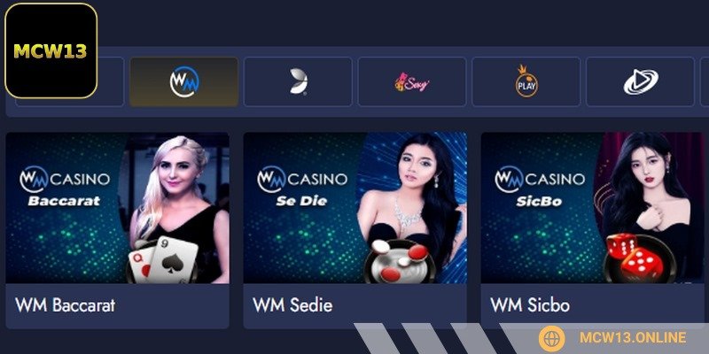 WM là thương hiệu sòng bài nổi bật với hình ảnh đẹp